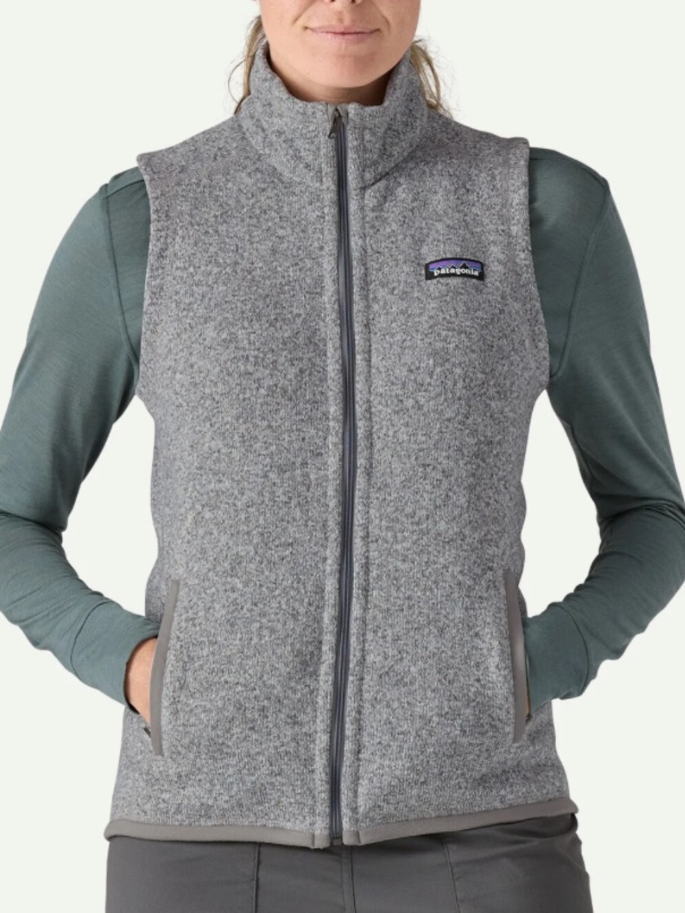 Patagonia Better Sweater Fleece Zip Up Vest Heathered Gray Outdoors Cozy Size M - Picture 2 of 12